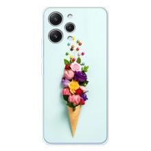 Чохли з тематикою "КВІТИ" на Xiaomi Redmi 12 (Квітка-морозиво)
