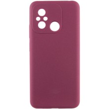 Чохол Silicone Cover Lakshmi Full Camera (AAA) для Xiaomi Redmi 12C (Бордовий)