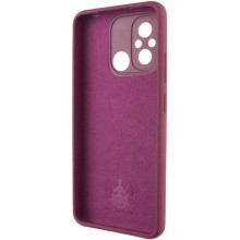 Чехол Silicone Cover Lakshmi Full Camera (AAA) для Xiaomi Redmi 12C – Бордовый