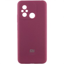 Чехол Silicone Cover Lakshmi Full Camera (AAA) with Logo для Xiaomi Redmi 12C (Бордовый)