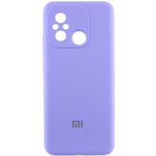 Чехол Silicone Cover Lakshmi Full Camera (AAA) with Logo для Xiaomi Redmi 12C (Сиреневый)