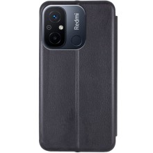 Кожаный чехол-книжка Classy для Xiaomi Redmi 12C – Черный