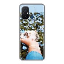 Чохли з зображенням різних тварин на Xiaomi Redmi 12C (Їжачок в руці)