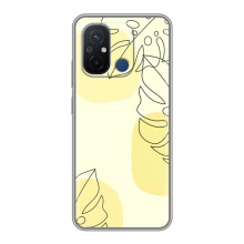 Силиконовый чехол с принтом в цветах на Xiaomi Redmi 12C