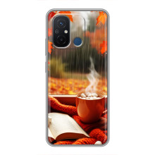 Чехол с уникальным дизайном «Осень с кофе» для Xiaomi Redmi 12C – Кофе и дождь