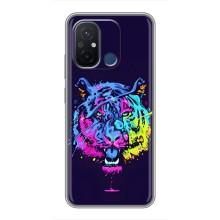 Силіконовий бампер з картинкою звірів для Xiaomi Redmi 12C (Тигр-Арт)
