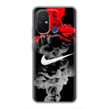 Силиконовый Чехол на Xiaomi Redmi 12C с картинкой Nike (Nike дым)