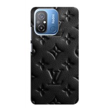 Текстурный Чехол Louis Vuitton для Редми 12с – Черный ЛВ