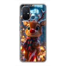 Яркий чехол для Xiaomi Redmi 12C с Зимними Оленятами – Олень в шарфе