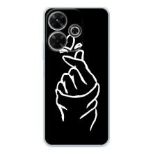 Чехлы (Знак сердечка) на Xiaomi Redmi 13 – Сердце на черном