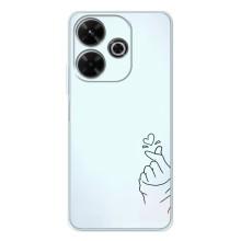 Чехлы (Знак сердечка) на Xiaomi Redmi 13 – Сердце на голубом