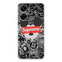Чехол с Брендами одежды на Сяоми Редми 13 – Supreme Маус