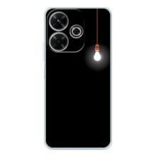 Чехол с картинками на черном фоне для Xiaomi Redmi 13 – Лампочка