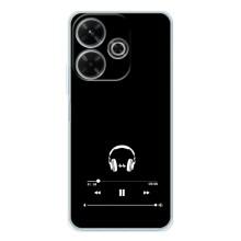 Чехол с картинками на черном фоне для Xiaomi Redmi 13 – Плеер
