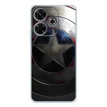 Чехол с Щитом Капитана Америки на Xiaomi Redmi 13 – Ретро Щит Капитана