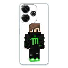 Чехлы для Xiaomi Redmi 13 (Персонажи Майн Крафт) – Зеленый мальчик