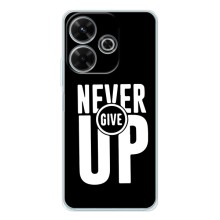 Силиконовый Чехол на Xiaomi Redmi 13 с картинкой Nike – Never Give UP