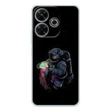 Силіконовый Чохол з принтом "Космонавти" на Xiaomi Redmi 13 – В руках земля