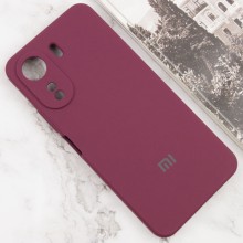 Чохол Silicone Cover Lakshmi Full Camera (AAA) with Logo для Xiaomi Redmi 13C / Poco C65 – Бордовий