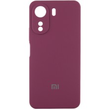 Чохол Silicone Cover Lakshmi Full Camera (AAA) with Logo для Xiaomi Redmi 13C / Poco C65 – Бордовий