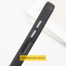 Кожаный чехол Leather Case Metal Buttons для Xiaomi Redmi 13C / Poco C65 – Черный