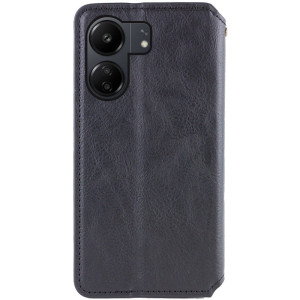 Кожаный чехол-книжка GETMAN Cubic (PU) для Xiaomi Redmi 13C / Poco C65 – Черный