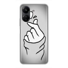 Чехол с принтом для Xiaomi Redmi 13C (AlphaPrint - Знак сердечка)
