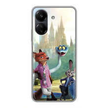 Чехол Зоотрополіс на Xiaomi Redmi 13C – Ник Джуди и змея