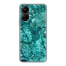Мраморный чехол на Xiaomi Redmi 13C (VPrint) (Зеленый мрамор)