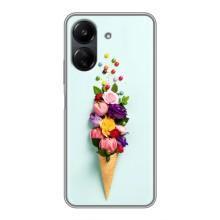 Чехлы с тематикой "ЦВЕТЫ" на Xiaomi Redmi 13C (Цветок-мороженное)