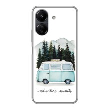 Силіконовий бампер з картинкою машини на Xiaomi Redmi 13C (Будиночок на колесах)