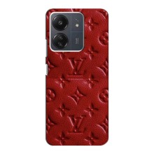 Текстурный Чехол Louis Vuitton для Редми 13с – Красный ЛВ