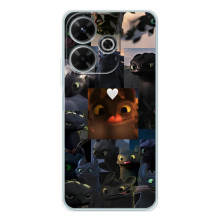 Чехол как приручить дракона на Xiaomi Redmi 13x – Дракон коллаж