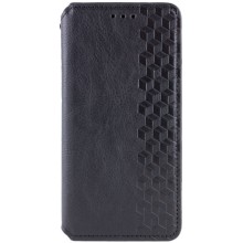 Кожаный чехол книжка GETMAN Cubic (PU) для Xiaomi Redmi 14C / Poco C75 (Черный)