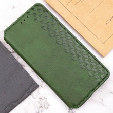 Кожаный чехол книжка GETMAN Cubic (PU) для Xiaomi Redmi 14C / Poco C75 – Зеленый