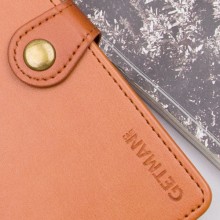 Кожаный чехол книжка GETMAN Gallant (PU) для Xiaomi Redmi 14C / Poco C75 – Коричневый