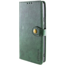 Кожаный чехол-книжка GETMAN Gallant (PU) для Xiaomi Redmi 14C / Poco C75 – Зеленый