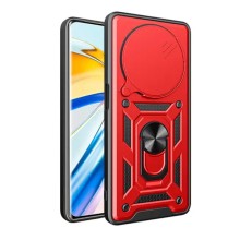 Ударопрочный чехол Camshield Serge Ring для Xiaomi Redmi 14C / Poco C75 – Красный