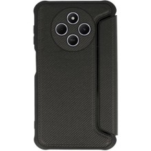 Кожаный чехол-книжка GETMAN Razor (PU) для Xiaomi Redmi 14C / Poco C75 – Черный