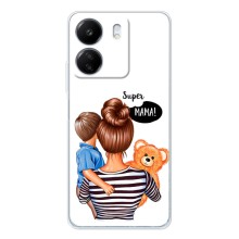 Чехол с печатью для Xiaomi Redmi 14C - (Мама с ребенком) (AlphaPrint) (Мама с сыном)