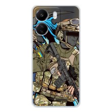 Чехлы с картинкой ЗСУ для Xiaomi Redmi 14C (AlphaPrint) (Воин ВСУ)