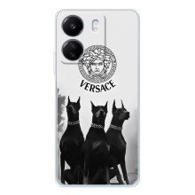 Чехлы VERSACE для Ксяоми Редми 14С (PREMIUMPrint) (Доберман Версаче)