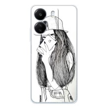 Чехол с печатью для Xiaomi Redmi 14C - (Мода) (AlphaPrint) (Фото девочки)