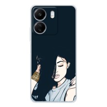 Чехол с печатью для Xiaomi Redmi 14C - (Мода) (AlphaPrint) (Красивая девочка)