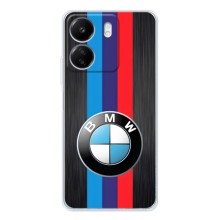 Чехол для Ксяоми Редми 14С - с принтом БМВ (AlphaPrint) (Лого BMW)
