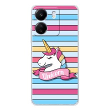 Чехол для Ксяоми Редми 14С - (Единорожки - Новинки) (AlphaPrint) (Unicorn)