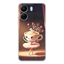 Чехол с мемом Тралалело тралала на Xiaomi Redmi 14C (Балерина капучина)