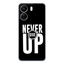 Силиконовый Чехол на Xiaomi Redmi 14C с картинкой Nike (Never Give UP)