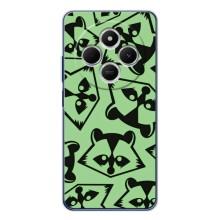Силиконовый Чехол с Енотами на Xiaomi Redmi 14C – Мордочки Енота
