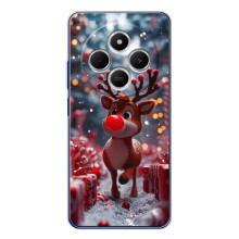Яркий чехол для Xiaomi Redmi 14C с Зимними Оленятами – Олень среди подарков
